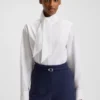 Regular-fit blouse with tie collar