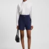 Regular-fit blouse with tie collar