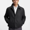Regular-fit coach jacket in a wool blend Regular-fit coach jacket in a wool blend
