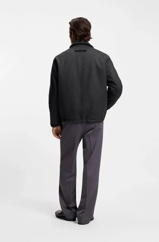Regular-fit coach jacket in a wool blend Regular-fit coach jacket in a wool blend