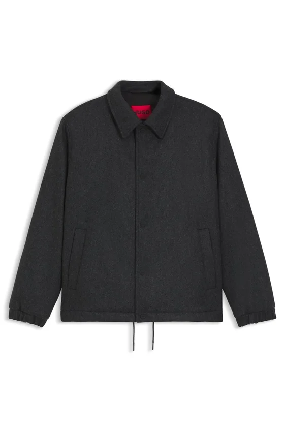 Regular-fit coach jacket in a wool blend Regular-fit coach jacket in a wool blend