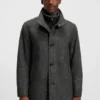 Regular-fit coat with inner bib