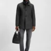 Regular-fit coat with inner bib