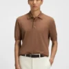 Regular Fit cotton-silk polo shirt with mercerised finish Regular Fit cotton-silk polo shirt with mercerised finish