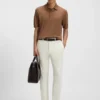 Regular Fit cotton-silk polo shirt with mercerised finish Regular Fit cotton-silk polo shirt with mercerised finish