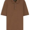 Regular Fit cotton-silk polo shirt with mercerised finish Regular Fit cotton-silk polo shirt with mercerised finish