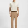 Regular Fit cotton-silk polo shirt with zip neck Regular Fit cotton-silk polo shirt with zip neck