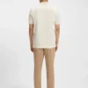 Regular Fit cotton-silk polo shirt with zip neck Regular Fit cotton-silk polo shirt with zip neck