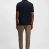 Regular Fit cotton-silk polo shirt with zip neck Regular Fit cotton-silk polo shirt with zip neck