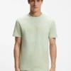 Regular-fit cotton T-shirt with modern logo