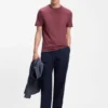 Regular-fit cotton T-shirt with modern logo