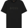 Regular-fit cotton T-shirt with modern logo