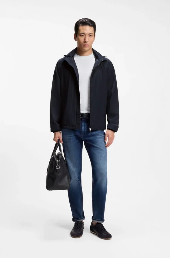 Regular-fit hooded jacket with water-repellent finish Regular-fit hooded jacket with water-repellent finish