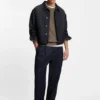 Regular-fit jacket in dark-blue denim