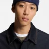 Regular-fit jacket in dark-blue denim