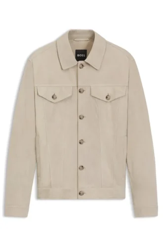Regular-fit jacket in nappalan suede
