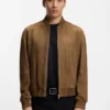 Regular-fit jacket in suede