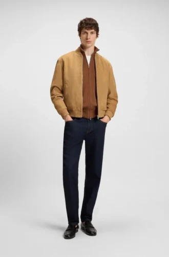 Regular-fit jacket in suede