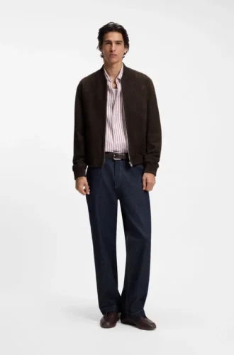 Regular-fit jacket in suede