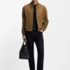 Regular-fit jacket in suede