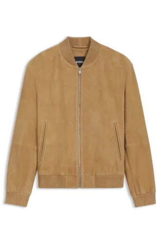 Regular-fit jacket in suede