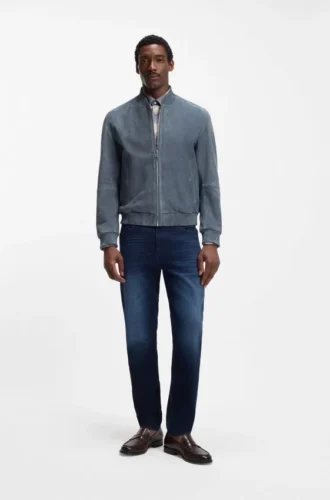 Regular-fit jacket in suede
