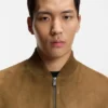 Regular-fit jacket in suede