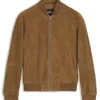 Regular-fit jacket in suede