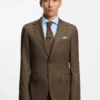 Regular-fit jacket in virgin and textured wool