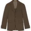 Regular-fit jacket in virgin and textured wool