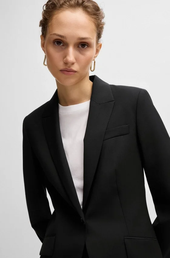 Regular-fit jacket in virgin wool Regular-fit jacket in virgin wool