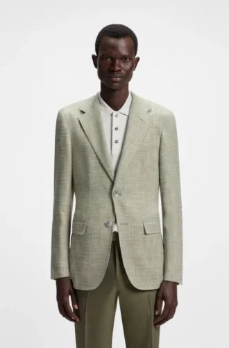 Regular-fit jacket with micro pattern Regular-fit jacket with micro pattern