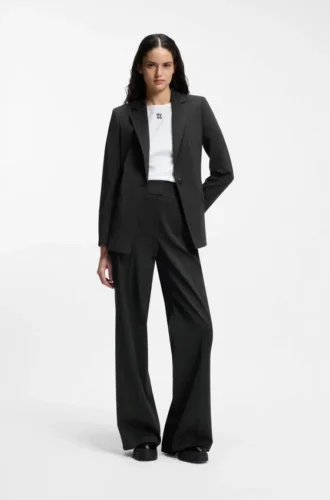 Regular-fit jacket with notch lapels