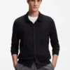 Regular-fit jacket with ribbed trims Regular-fit jacket with ribbed trims