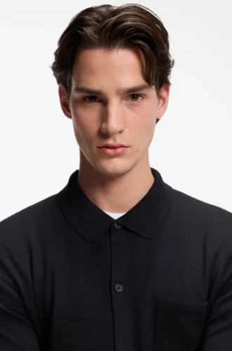 Regular-fit jacket with ribbed trims