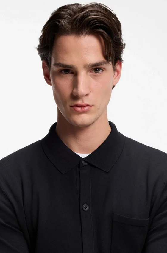 Regular-fit jacket with ribbed trims Regular-fit jacket with ribbed trims