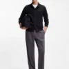Regular-fit jacket with ribbed trims Regular-fit jacket with ribbed trims