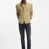 Regular-fit jacket with ribbed trims Regular-fit jacket with ribbed trims