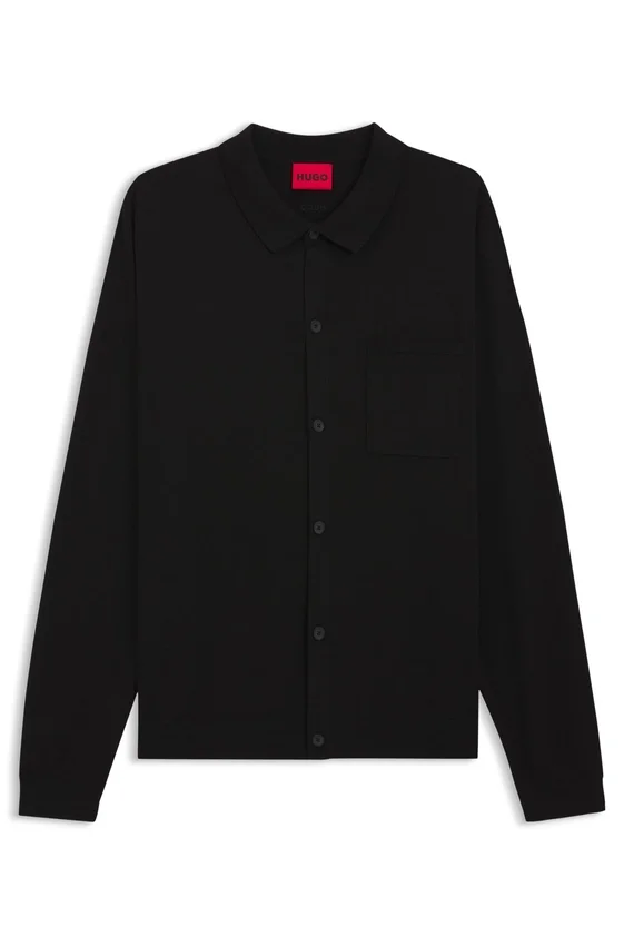 Regular-fit jacket with ribbed trims Regular-fit jacket with ribbed trims