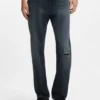 Regular-fit jeans in dark-blue denim