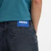 Regular-fit jeans in dark-blue denim