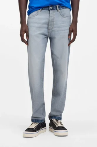 Regular-fit jeans in inside-out denim