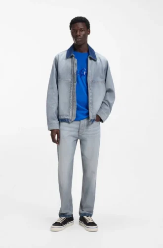 Regular-fit jeans in inside-out denim