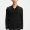 Regular-fit knit jacket with zip front
