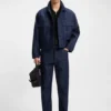 Regular-fit knit jacket with zip front