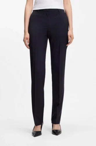 Regular-fit pants in Italian-made virgin wool