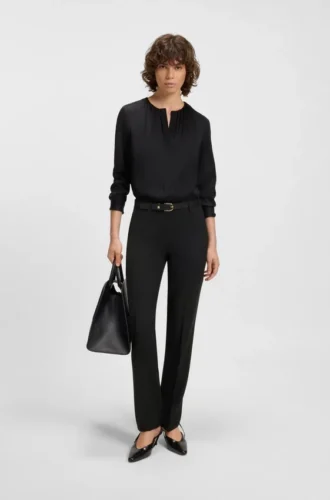 Regular-fit pants in Italian-made virgin wool