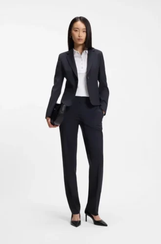 Regular-fit pants in Italian-made virgin wool