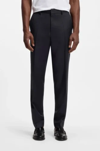 Regular-fit pants in virgin-wool serge