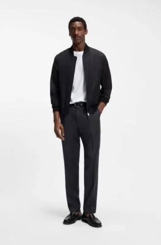 Regular-fit pants in virgin-wool serge